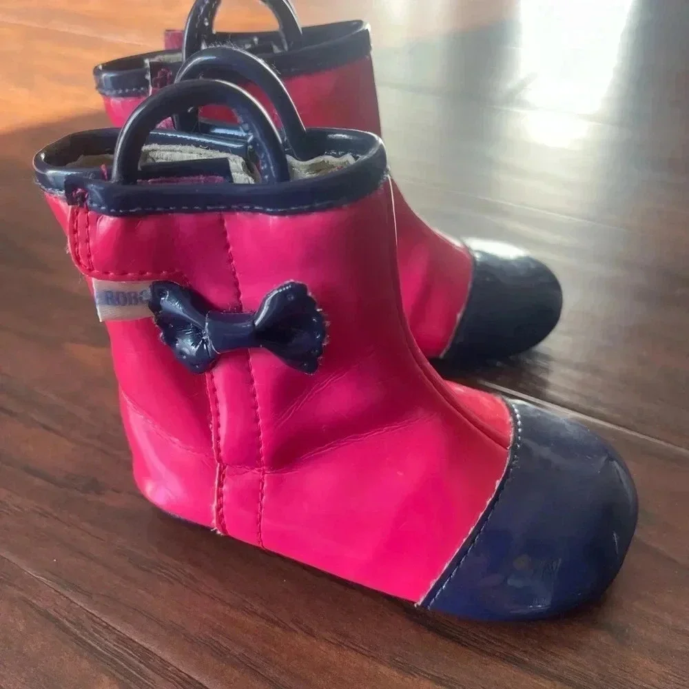 Robeez  Pink and Blue Booties-infant size 3
